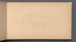 Skizzenbuch, Seite 12: "Weiße Berge vom Fuß des Randolph Hill" von Sanford Robinson Gifford