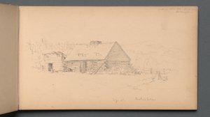 Skizzenbuch, Seite 14: "Berlin fällt am 2. September" von Sanford Robinson Gifford