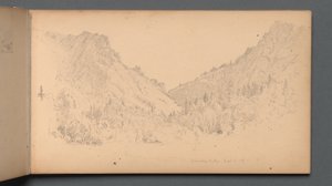 Skizzenbuch, Seite 18: "Dixville Notch, 4. Sept. 89" von Sanford Robinson Gifford