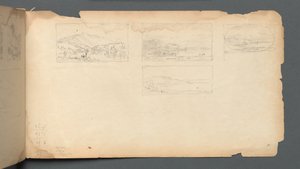Skizzenbuch, Seite 40: Landschaft von Maine, 1859 von Sanford Robinson Gifford