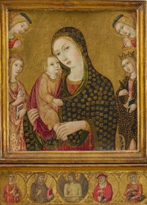 Madonna und Kind mit dem toten Christus, den Heiligen Agnes und Katharina von Alexandria, ca. 1470-80