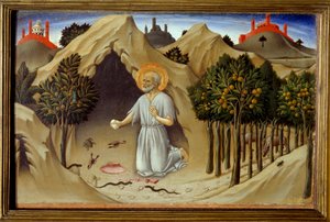 Die Buße des heiligen Hieronymus von Sano di also Ansano di Pietro di Mencio Pietro