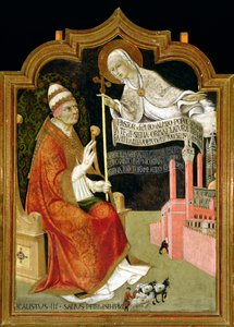 Die Erscheinung der Jungfrau vor Papst Calixtus III (1378-1458) 1455-58