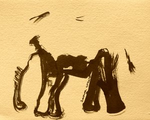 Abstrakter Tinten-Elefant