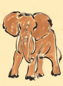 Afrikanische Elefantenskizze