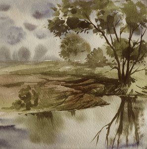 Ruhige Flussreflexion