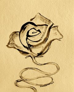 Elegante Fließende Rose