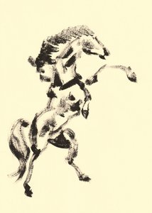 Kraftvolles steigendes Pferd von Santhosh ch