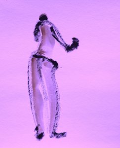 Lila Gestenfigur