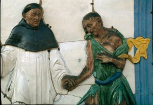 Die sieben Werke der Barmherzigkeit, die Hungrigen speisen von Santi Buglioni