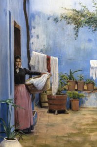 Der blaue Patio von Santiago Rusiñol