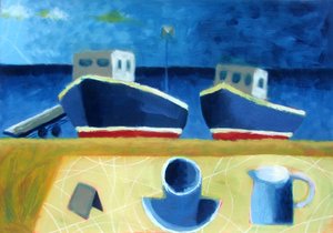 Zwei Boote von Sara Hayward