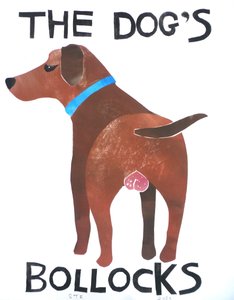 The dog’s bollocks, 2023 von Sarah Thompson Engels