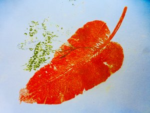 Orangenes Blatt