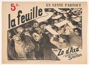 Werbeplakat für La feuille von Zo d