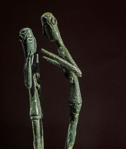 Nuragische Kultur (Nuraghi) Sardinien: Skulpturengruppe aus Bronze-Ringern. 8.-7. Jahrhundert v. Chr. Cagliari, Museo Nazionale Archeologico, Sardinien, Italien