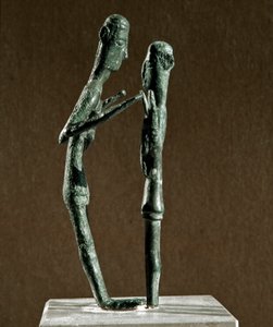 Nuragische Kultur (Nuraghi) Sardinien: Skulpturengruppe aus Bronze-Ringern. 8.-7. Jahrhundert v. Chr. Cagliari, Museo Nazionale Archeologico, Sardinien, Italien von Sardinia Nuragic Civilization