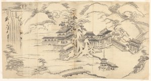 Landschaft im chinesischen Stil von Sasaya (workshop of)