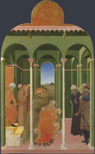 Der heilige Franziskus vor dem Sultan aus dem Altarbild von Borgo del Santo Sepolcro, 1437-1444