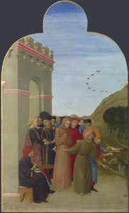 Der Wolf von Gubbio aus dem Altarbild von Borgo del Santo Sepolcro, 1437-1444 von Sassetta