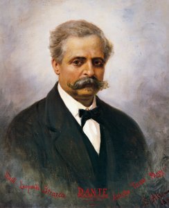 Porträt von Francesco De Sanctis, italienischer Literaturkritiker und Historiker, Gemälde von Saverio Altamura von Saverio Altamura