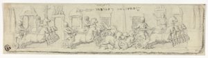Antikes Relief eines Wagenrennens