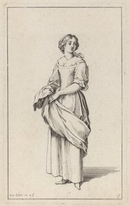 Stehende junge Bäuerin von Sébastien Le Clerc the elder