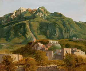 Dorf auf der Insel Ischia, ca. 1826 von Sébastien Louis Guillaume Norblin de la Gourdaine