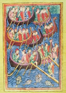 Wikinger landen in England während der zweiten Migrationswelle