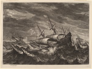 Segelboote in einem Sturm