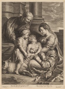 Die Jungfrau und das Kind mit der Heiligen Anna und dem Heiligen Johannes von Schelte Adams Bolswert, after Sir Peter Paul Rubens