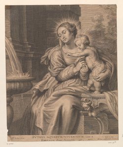 Maria mit Kind bei einem Brunnen von Schelte Adamsz. Bolswert