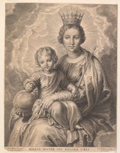 Maria mit Kind und Weltkugel von Schelte Adamsz. Bolswert