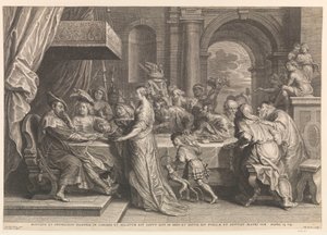 Salome zeigt Herodes den Kopf von Johannes dem Täufer