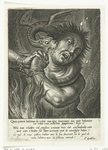 Seele in der Hölle von einem Monster gebissen