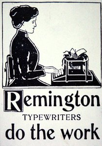Werbung für Remington Schreibmaschinen von School American
