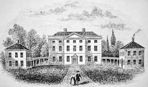 Die palastartige Residenz von Gouverneur Tryon von North Carolina von School American