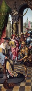 König David empfängt das Zisternenwasser von Bethlehem