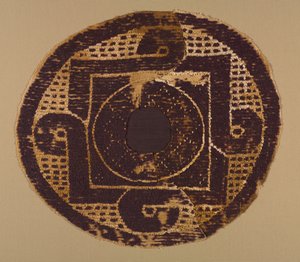 Gelooptes Rundel von einer Decke oder einem Überwurf, 300-400 von School Byzantine