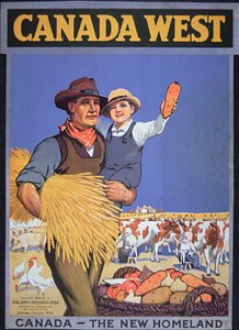 Plakat zur Förderung der Einwanderung nach Kanada von School Canadian