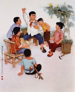 „Glorreicher Führer, grenzenlose Kapazität“, Propagandaposter aus der Kulturrevolution von School Chinese