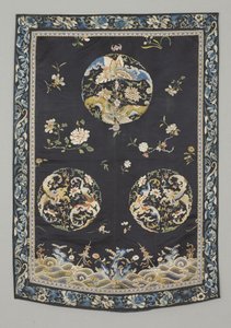 Wandbehang, ca. 1750-1800 (Seide mit Stickerei (Satin-Stich), natürliche und synthetische Farbstoffe)