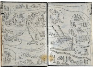 Karte der Expeditionen von Zheng He (Zheng-He oder Cheng Ho) (1371-1433) oder Hajji Mahmud (arabischer Name) datiert 1431.