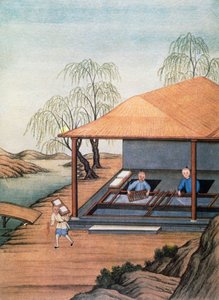 Alte Papiermühle, Farbdruck, China