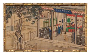 Eine von vierundzwanzig Szenen aus Traum der Roten Kammer von School Chinese