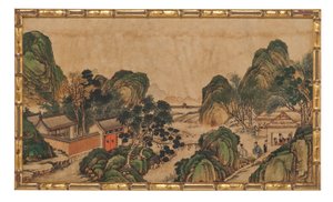 Eine von vierundzwanzig Szenen aus Traum der Roten Kammer von School Chinese