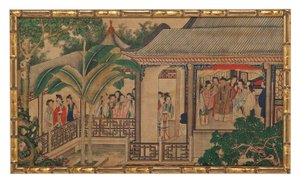 Eine von vierundzwanzig Szenen aus Traum der Roten Kammer von School Chinese