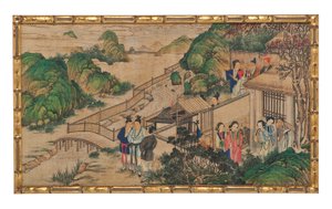 Eine von vierundzwanzig Szenen aus Traum der Roten Kammer von School Chinese