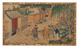 Eine von vierundzwanzig Szenen aus Traum der Roten Kammer von School Chinese