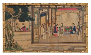 Eine von vierundzwanzig Szenen aus Traum der Roten Kammer von School Chinese